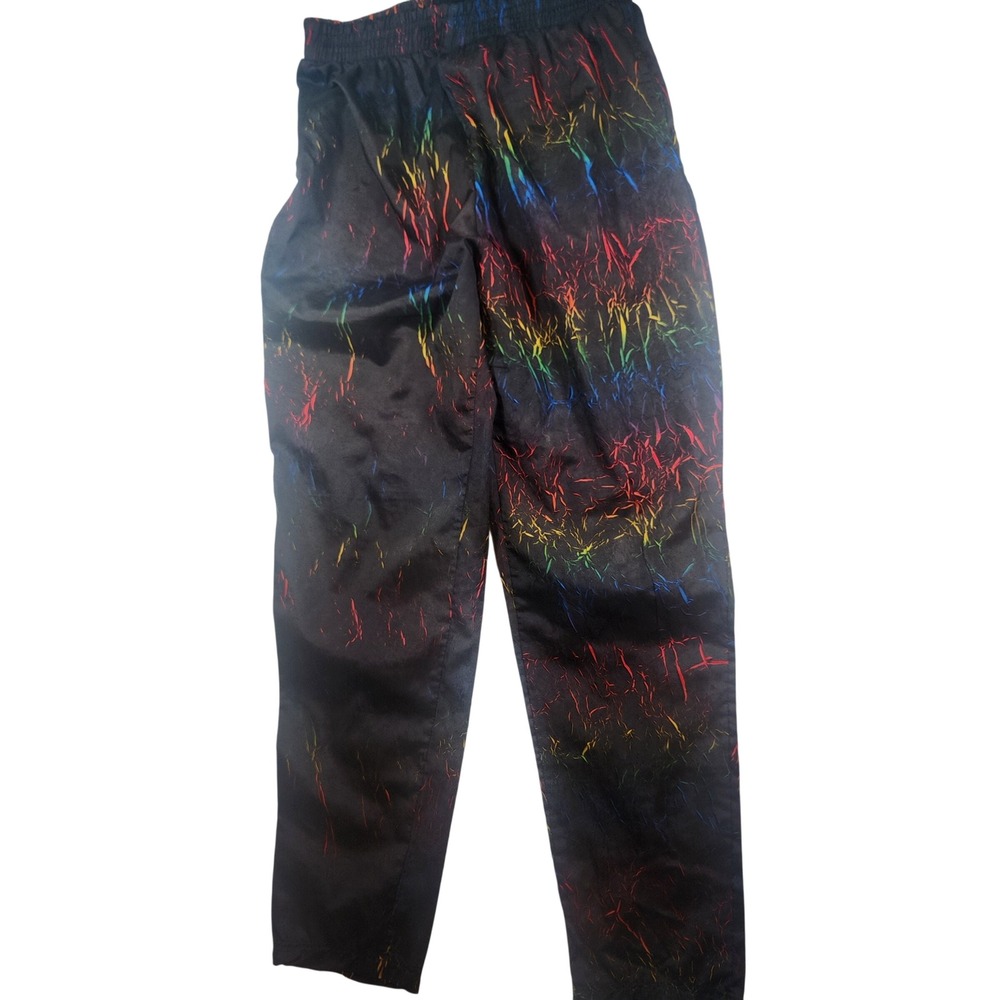 Karuba hammer muscle harem  Vintage Rainbow LightningPrint Joggers Neon 90s Mens
